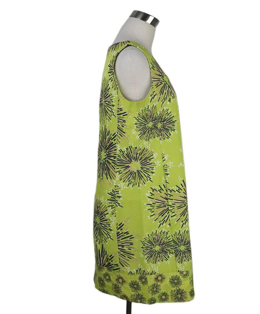 Piazza Sempione Lime Green Printed Dress sz 8 - Michael's Consignment NYC