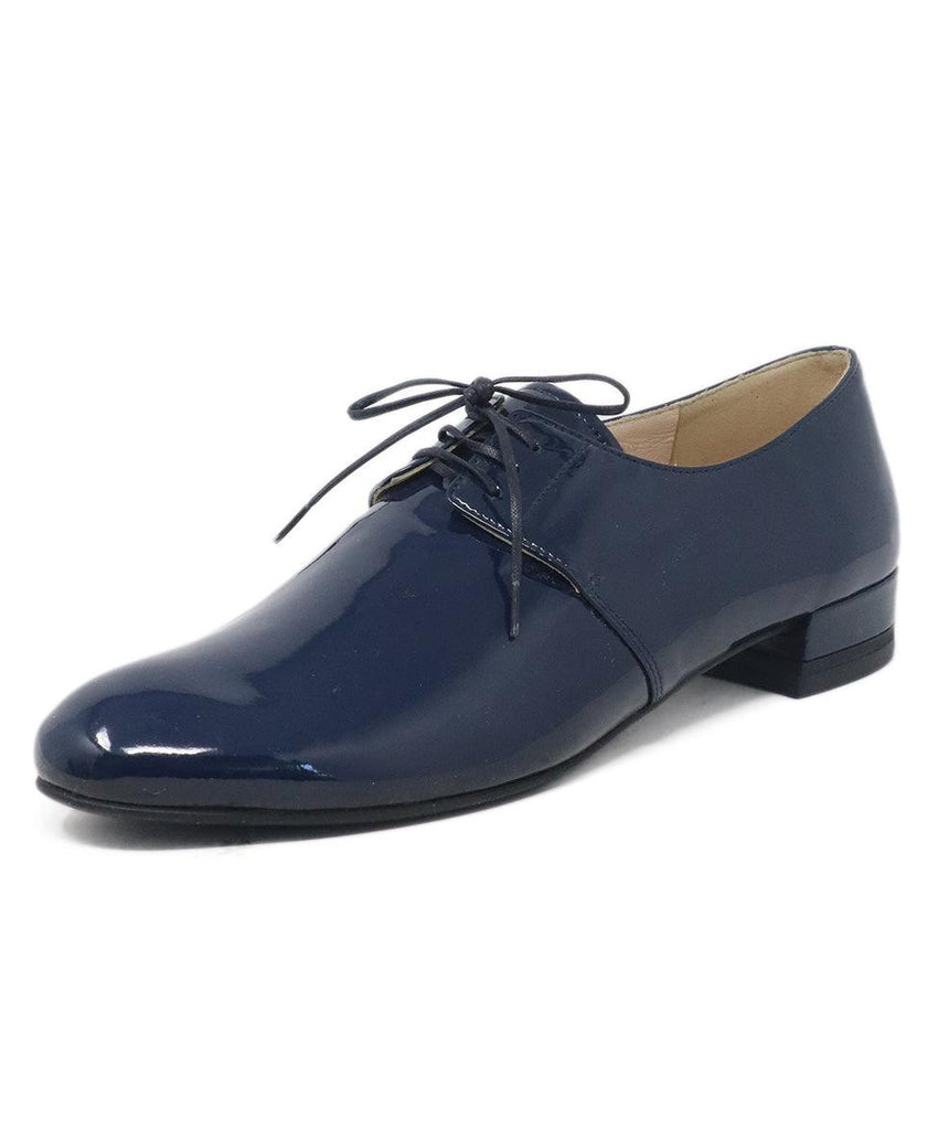 Prada Navy Blue Patent Leather Loafers sz 9 - Michael's Consignment NYC