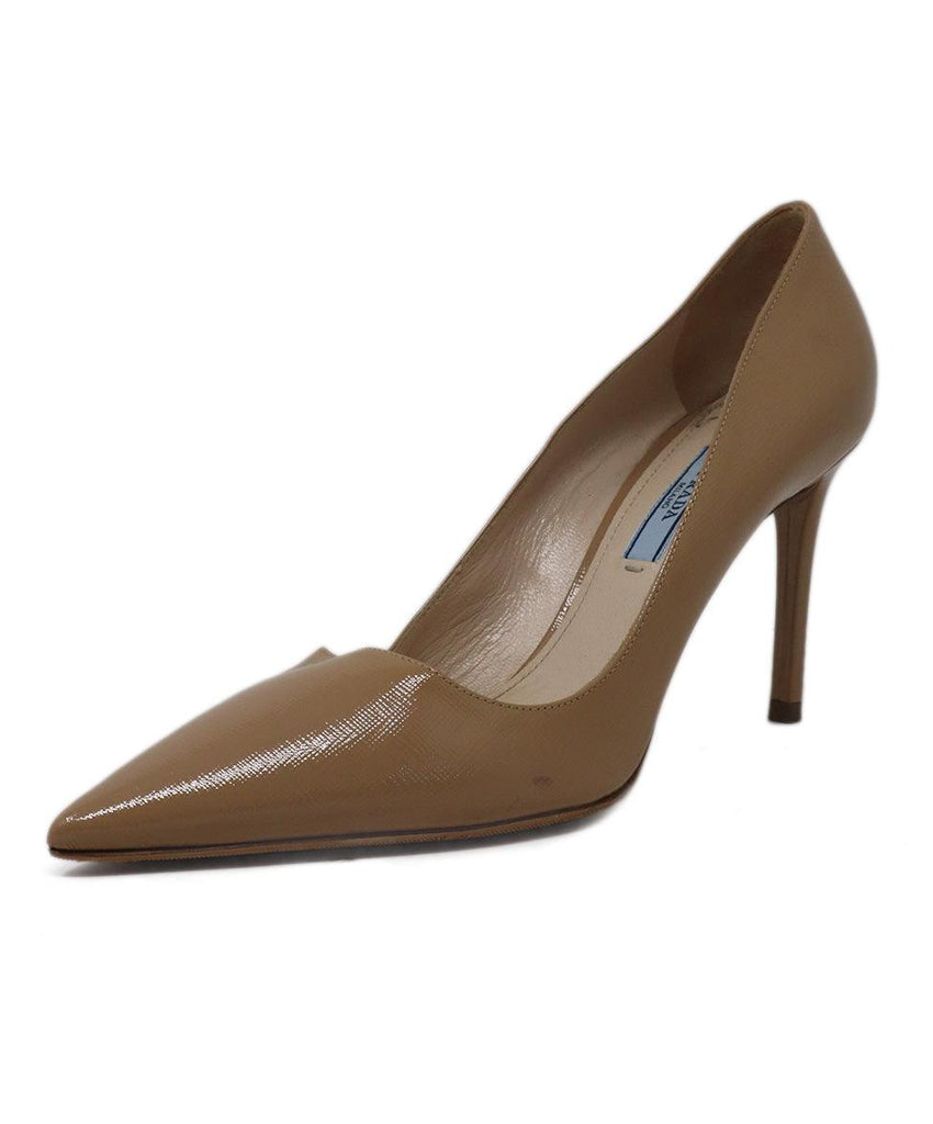 Prada Nude Patent Leather Heels sz 8.5 - Michael's Consignment NYC