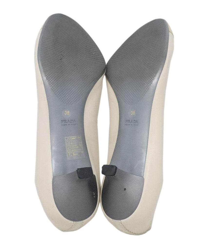 Prada Sport Beige Leather Heels w/ Patent Trim sz 8 - Michael's Consignment NYC