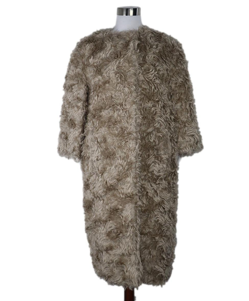 Prada Taupe Mohair & Cotton Coat sz 4 - Michael's Consignment NYC