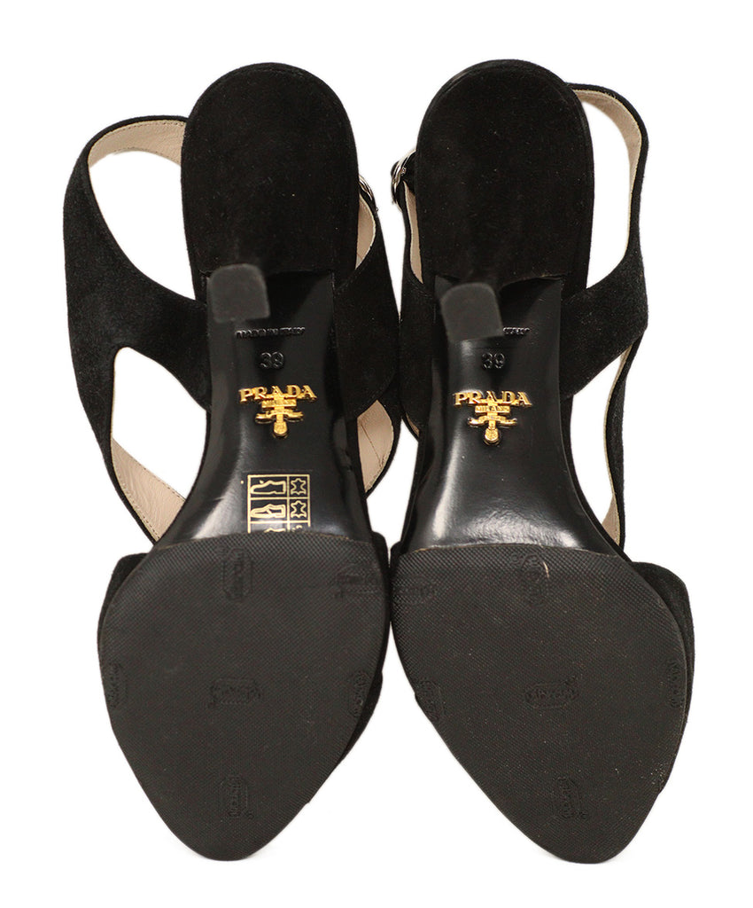 Prada Black Suede Sandals 3