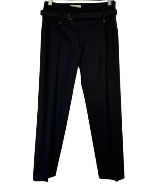 PRADA ガーメント Prada Black Belted Wool Pants sz42 l Michael's Luxury Consignment
