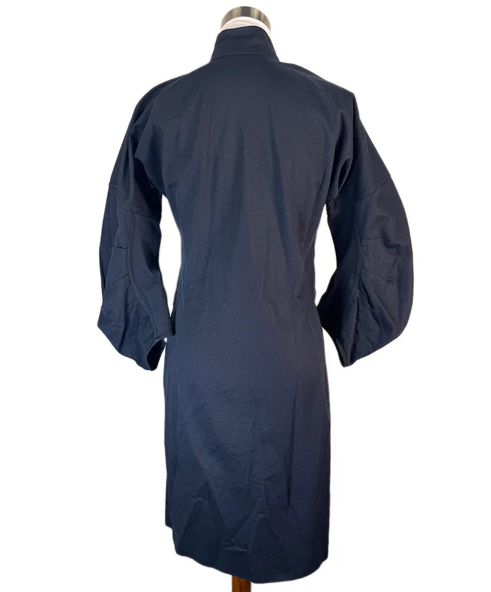 Prada Navy Trench Coat sz 42 l Michael's Luxury Consignment