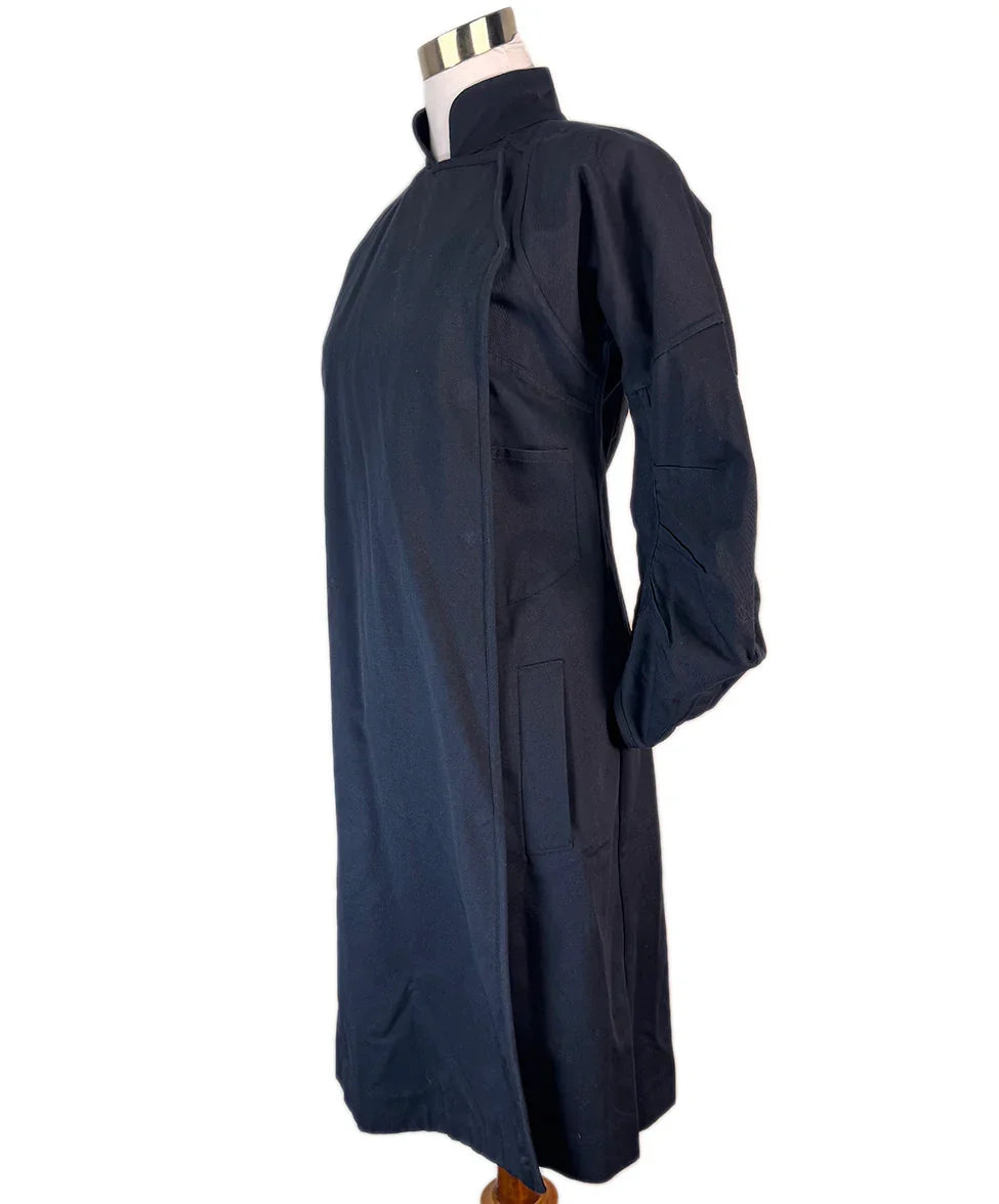 Prada Navy Trench Coat sz 42 l Michael's Luxury Consignment