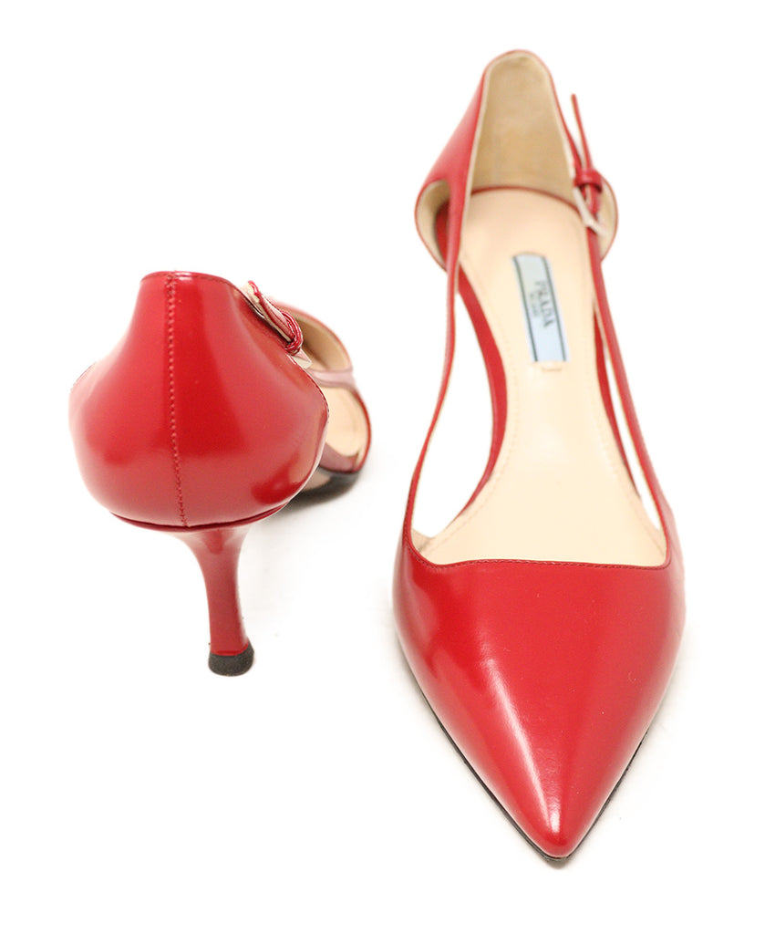 Prada Red Leather Heels 2