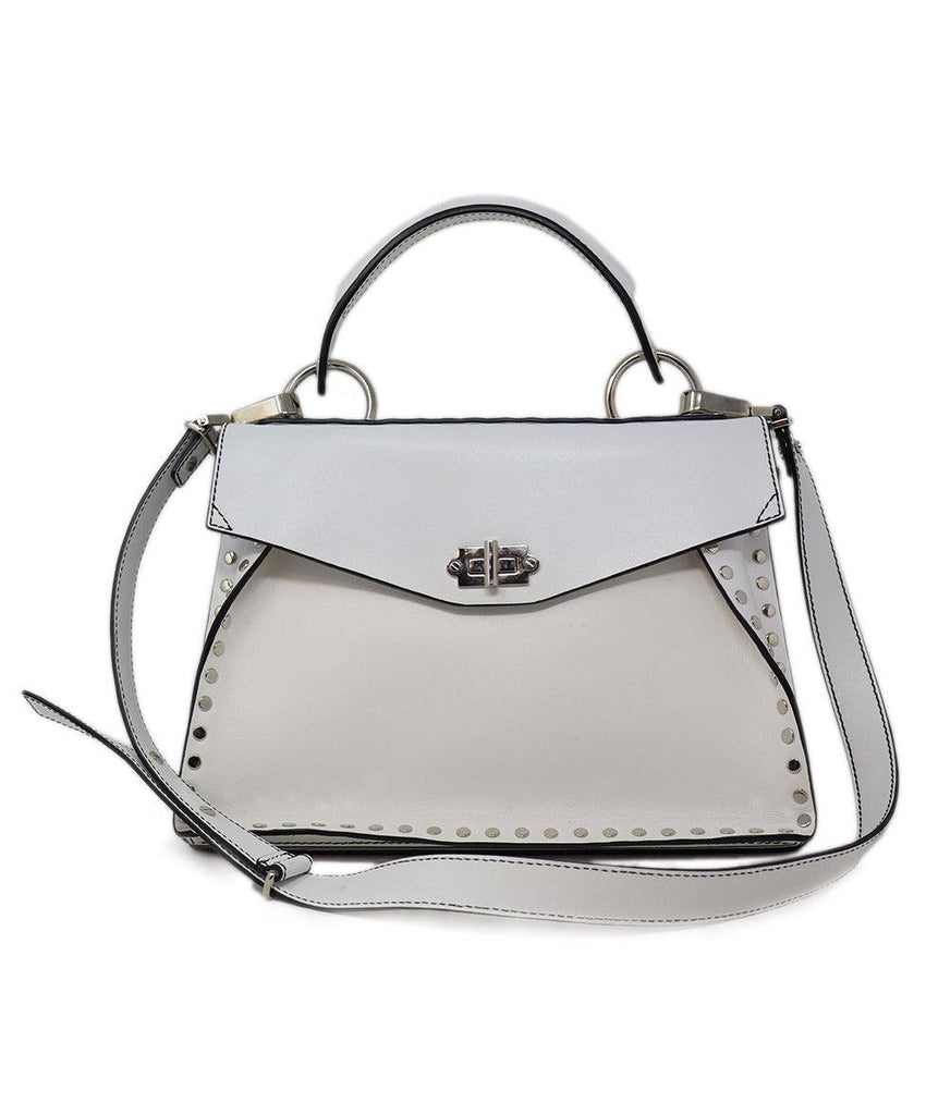 Proenza Schouler White Leather Studded Shoulder Bag - Michael's Consignment NYC