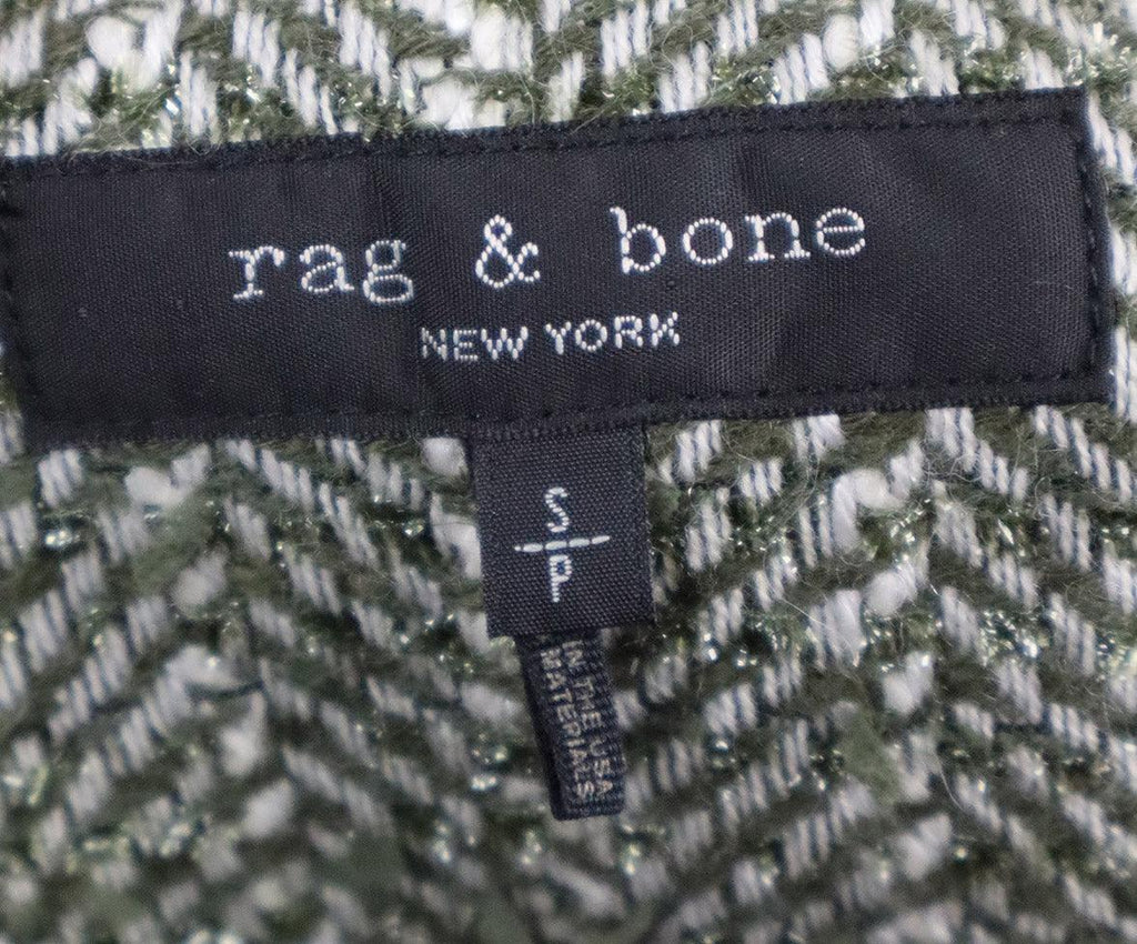 Rag & Bone Green & White Tweed Jacket sz 4 - Michael's Consignment NYC