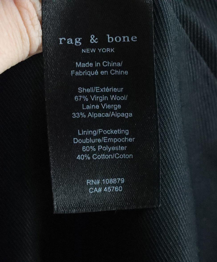 Rag & Bone Navy & Beige Animal Print Wool Coat sz 0 - Michael's Consignment NYC