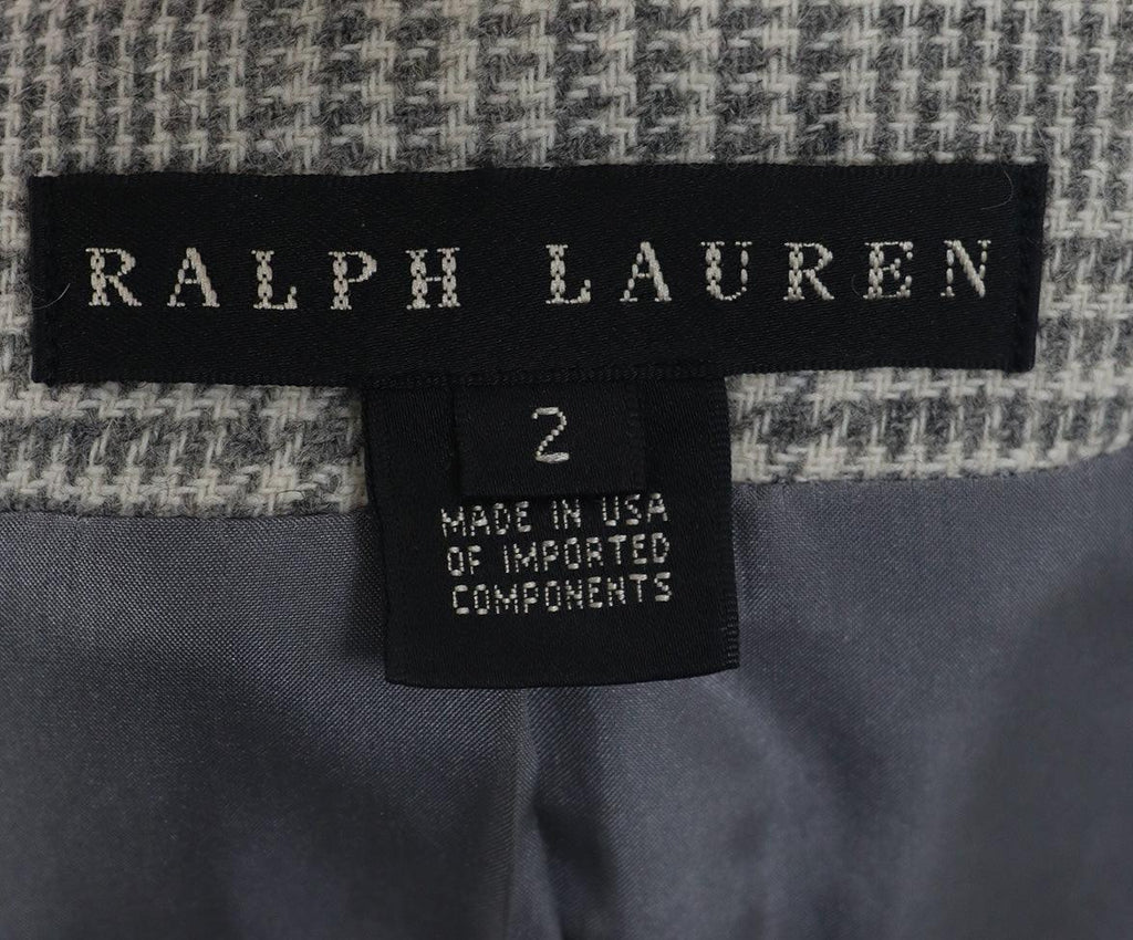 Ralph Lauren Grey Herringbone Camel Hair Blazer sz 2 - Michael's Consignment NYC