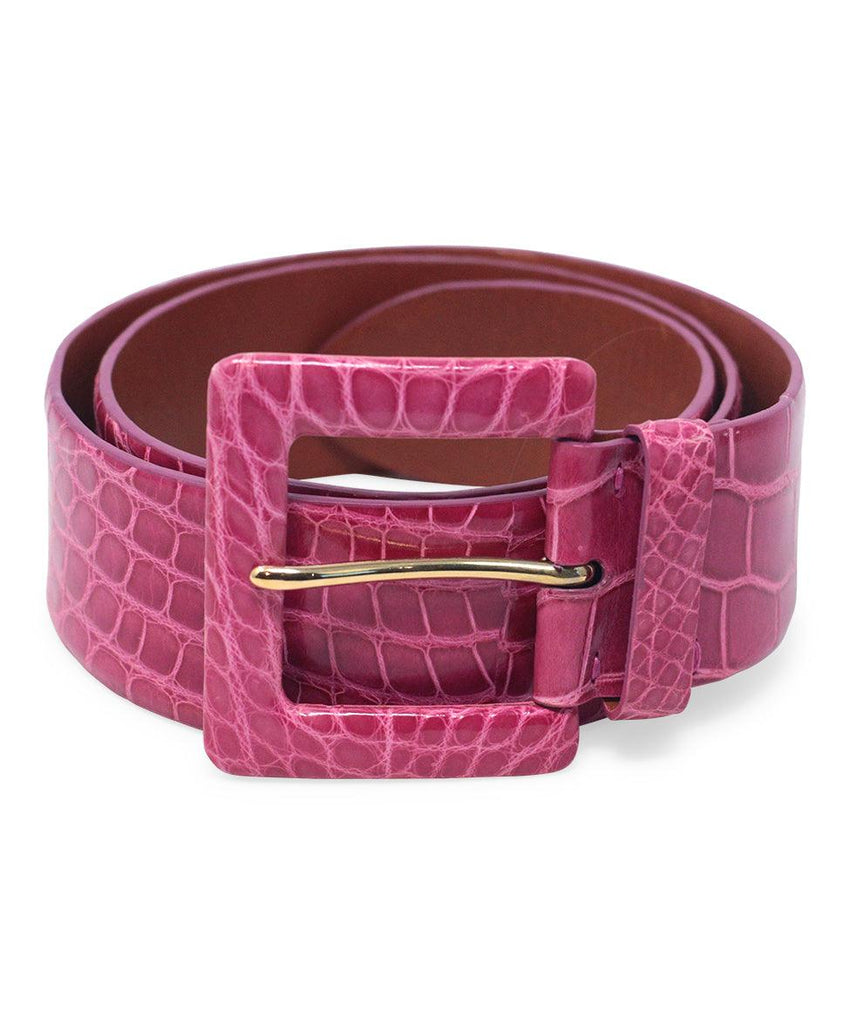 Ralph Lauren Pink Alligator Belt - Michael's Consignment NYC