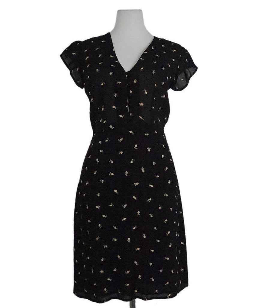 Reformation Black & Beige Floral Dress sz 4 - Michael's Consignment NYC