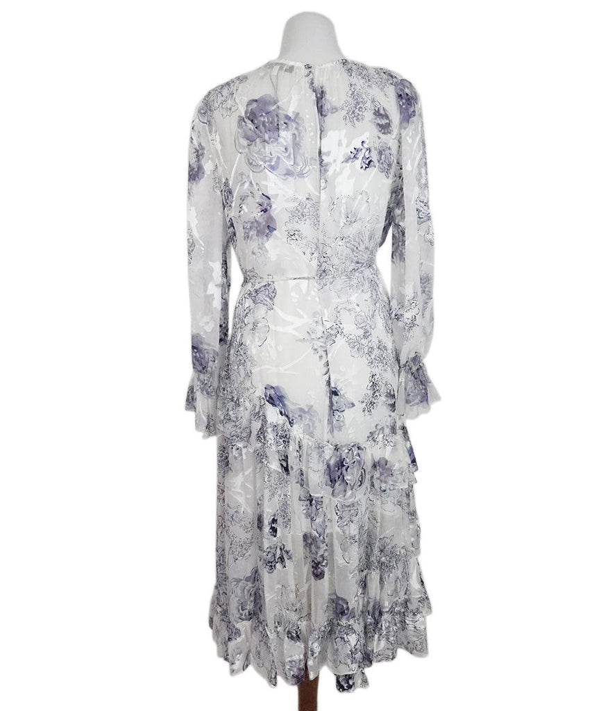 Reiss White & Purple Silk Dress sz 6 - Michael's Consignment NYC