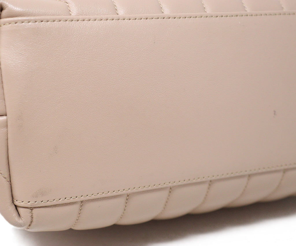 Saint Laurent Beige Quilted Leather Loulou Medium Matelasse Calfskin Bag 9