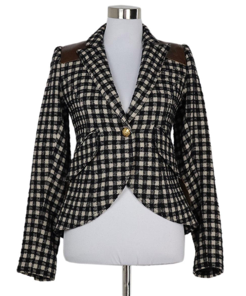 Smythe B&W Print Wool Blazer sz 4 - Michael's Consignment NYC