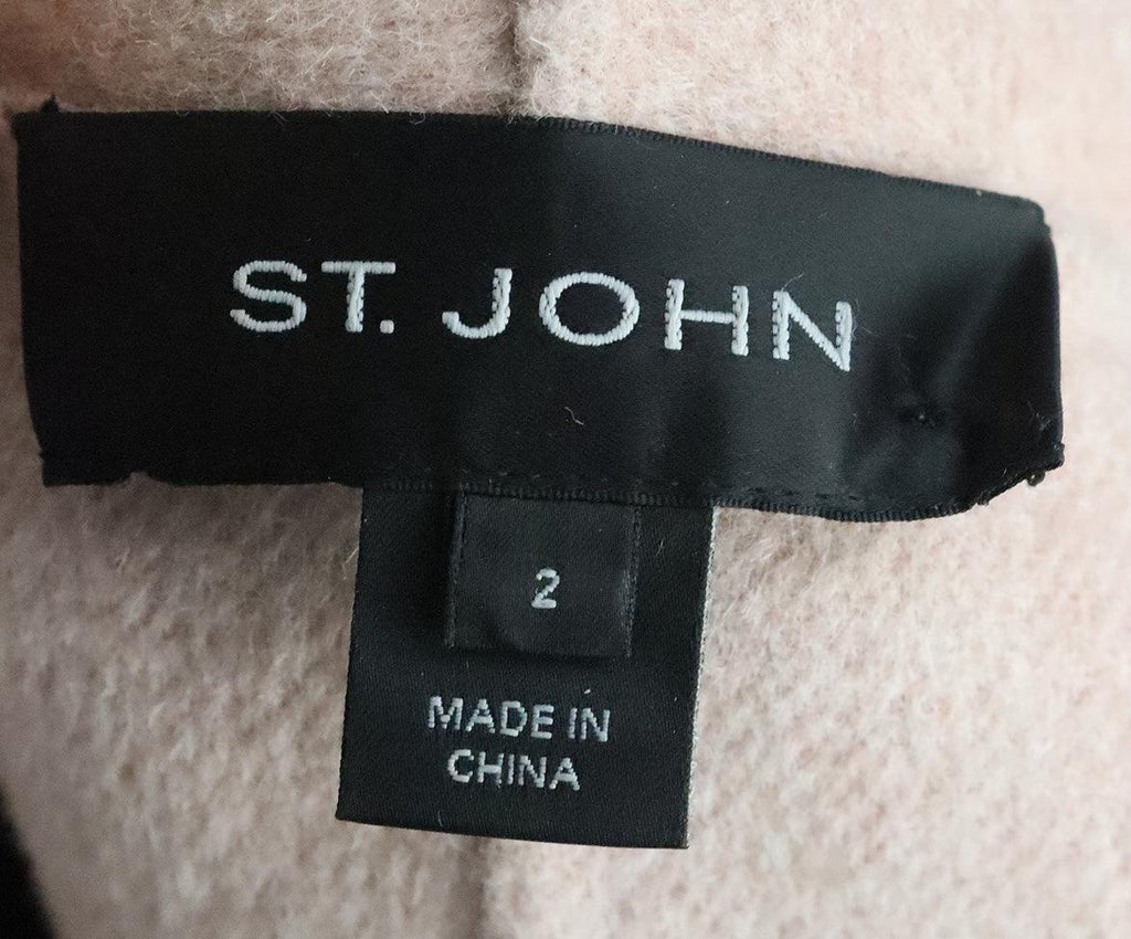 St. John Pink Wool Ruffle Trim Jacket sz 2 - Michael's Consignment NYC
