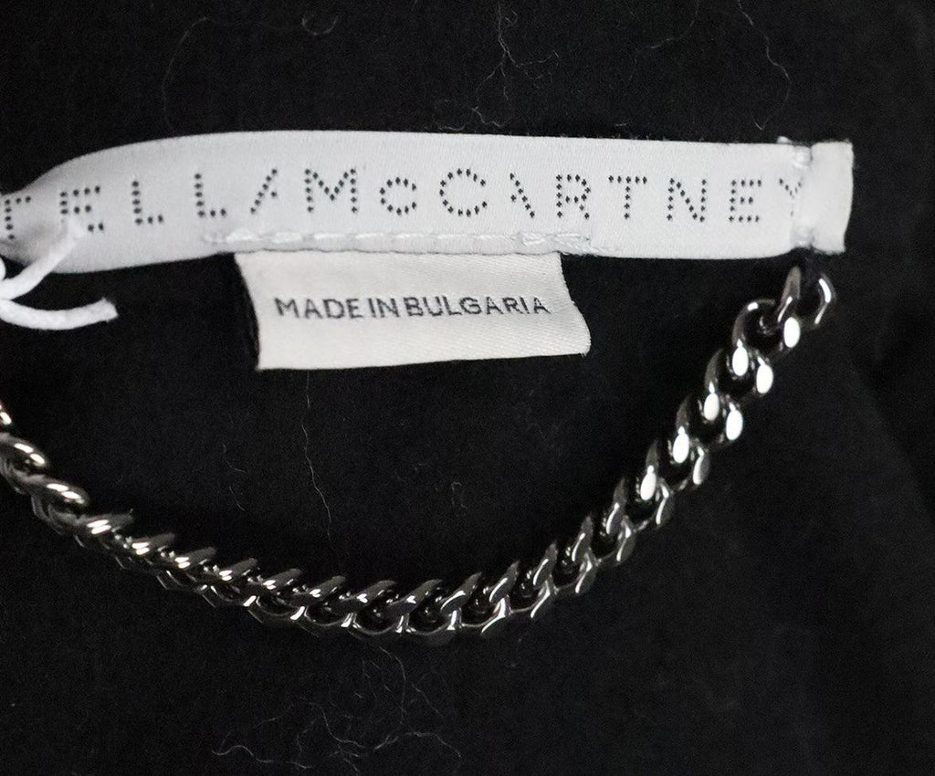 Stella McCartney Black Wool Coat w/ Faux Fur Collar sz 8 - Michael's Consignment NYC