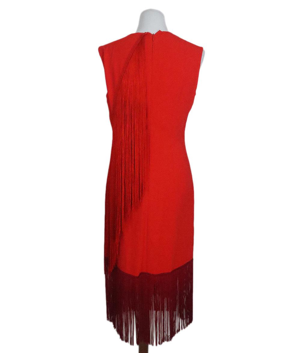 Stella McCartney Red Fringe Trim Dress sz 6 – Michael's Consignment NYC