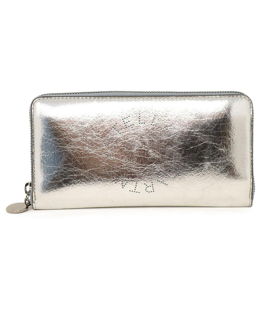 Stella McCartney Silver Faux Leather Wallet - Michael's Consignment NYC