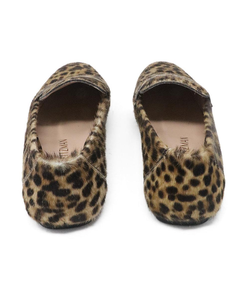 Stuart Weitzman Brown Leopard Print Fur Flats Sz US 9.5 - Michael's Consignment NYC