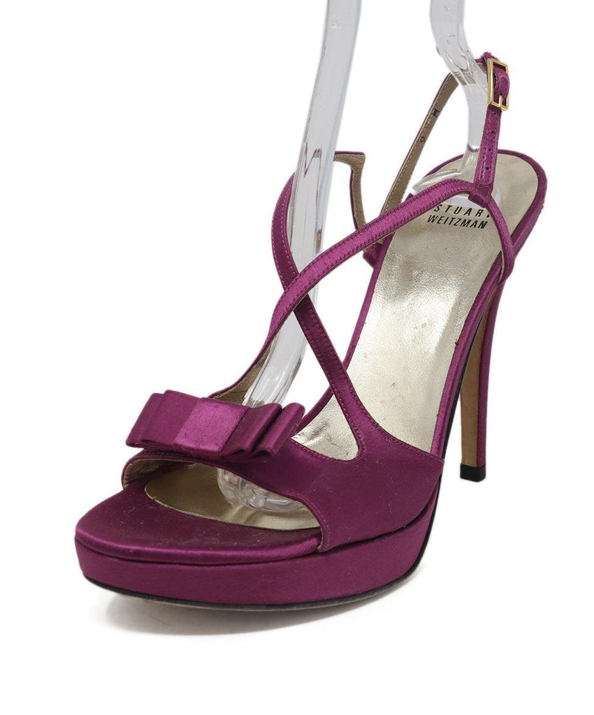 Stuart Weitzman Purple Satin Sandals sz 9 - Michael's Consignment NYC