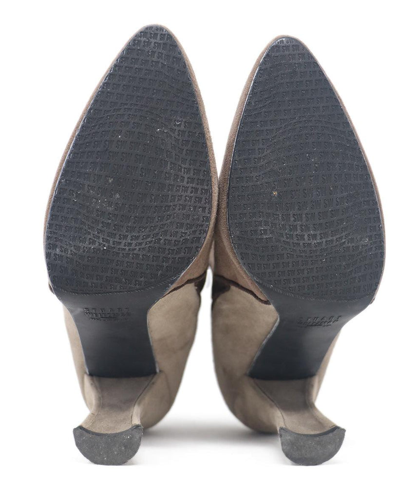 Stuart Weitzman Taupe Suede Heeled Booties sz 6.5 - Michael's Consignment NYC