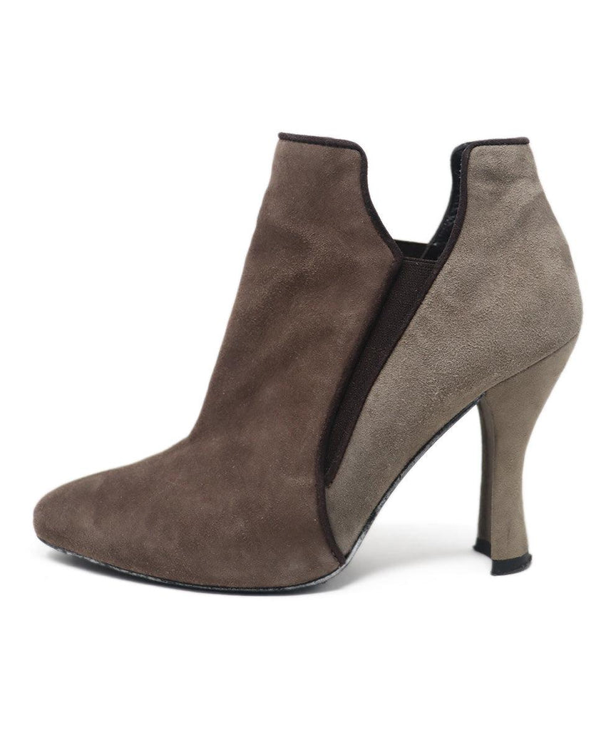 Stuart Weitzman Taupe Suede Heeled Booties sz 6.5 - Michael's Consignment NYC