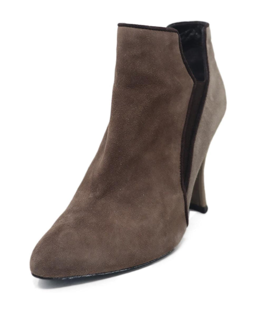 Stuart Weitzman Taupe Suede Heeled Booties sz 6.5 - Michael's Consignment NYC