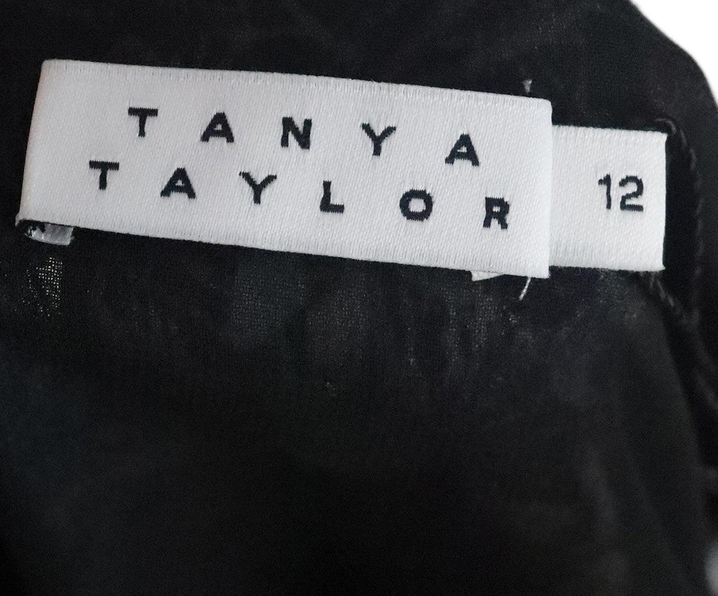 Tanya Taylor Black Floral Print Top sz 12 - Michael's Consignment NYC