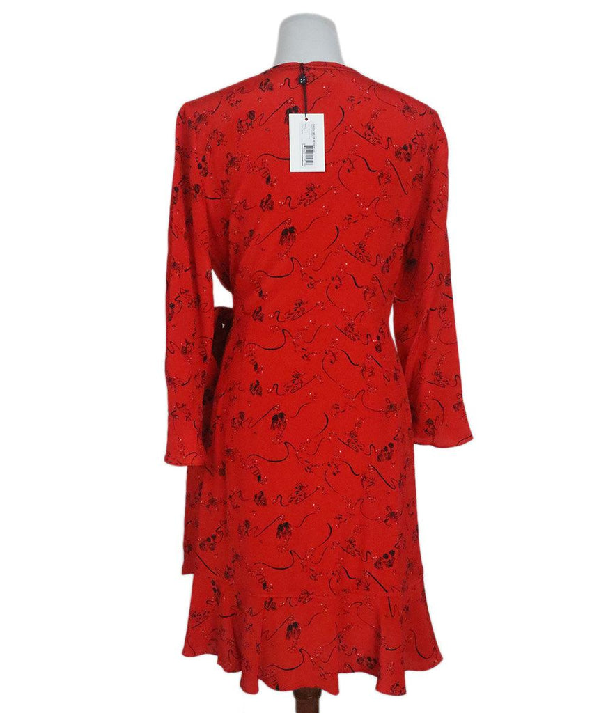 Tanya Taylor Red & Black Astrology Dress sz 12 - Michael's Consignment NYC