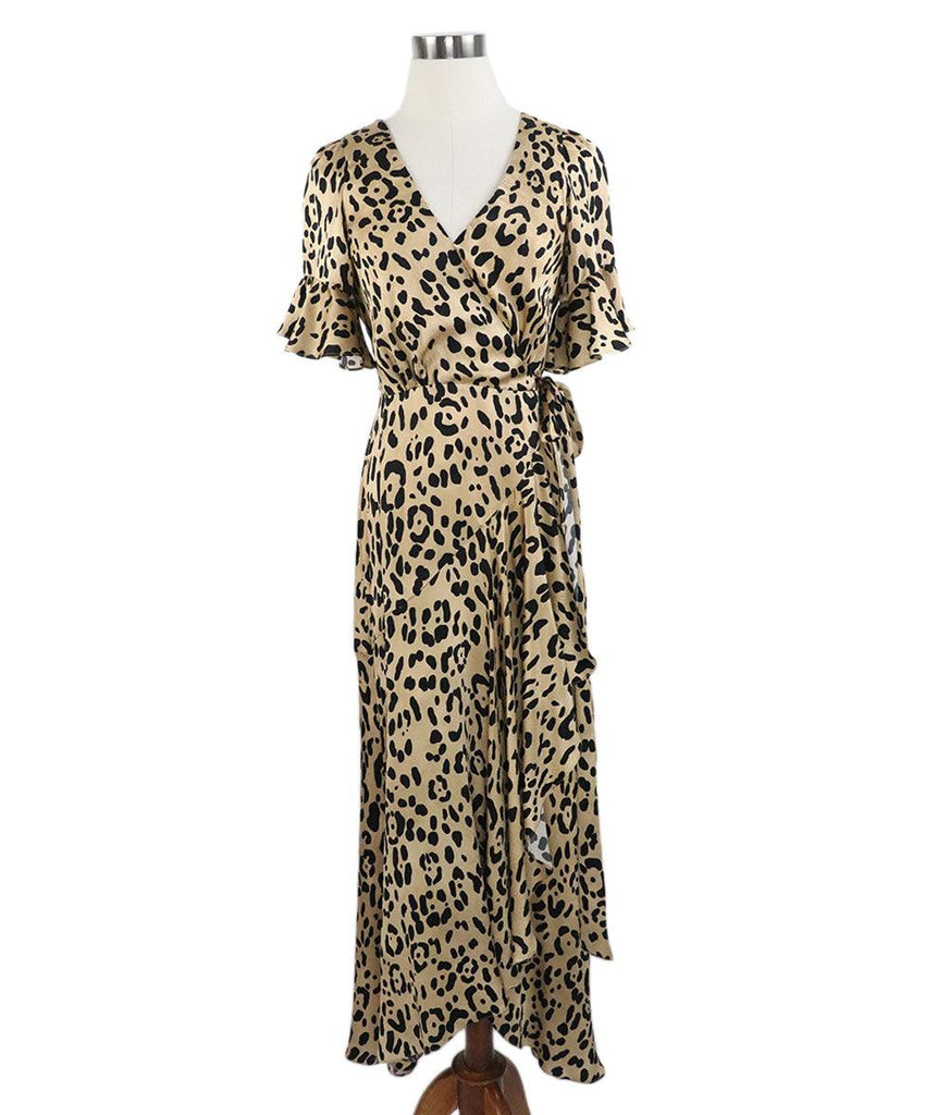 Temperley Of London Brown Leopard Print Silk Dress Sz 4 - Michael's Consignment NYC