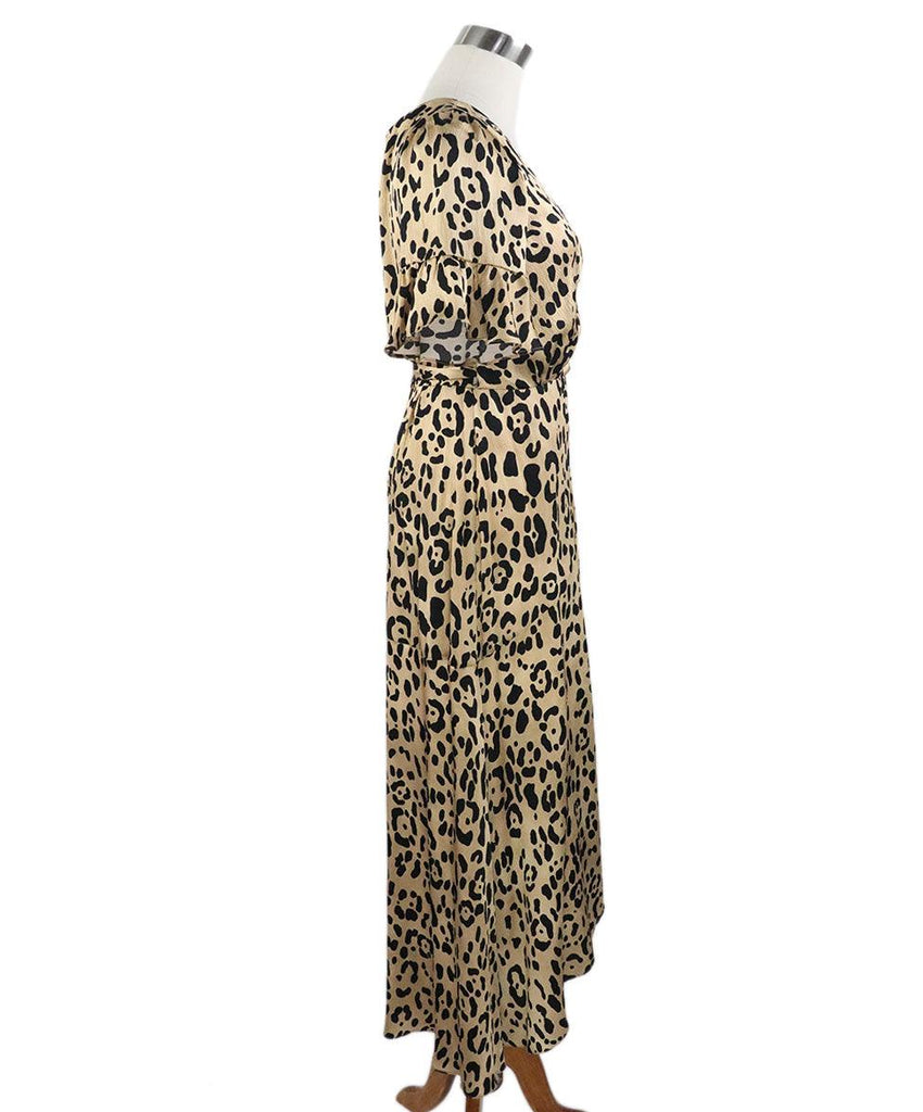 Temperley Of London Brown Leopard Print Silk Dress Sz 4 - Michael's Consignment NYC