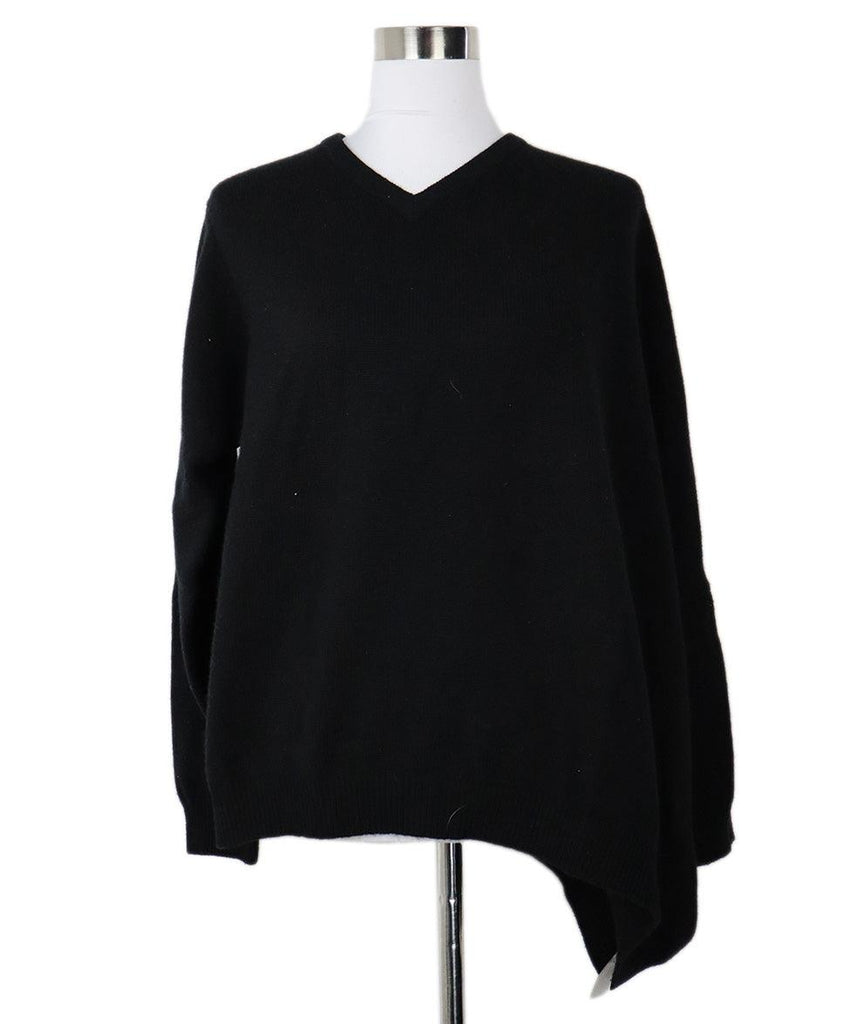 The Row Asymmetric Black Cashmere Sweater sz 6 - Michael's Consignment NYC