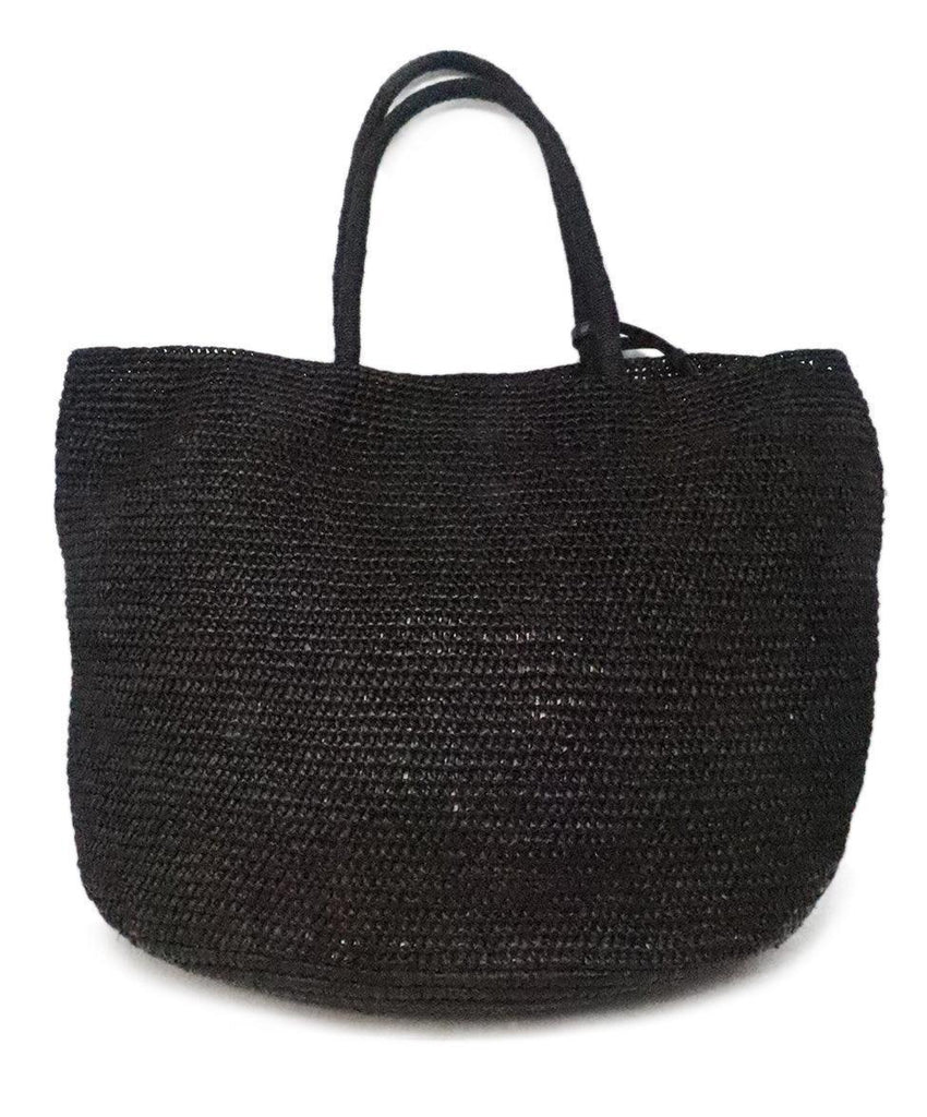 The Row Black Straw Tote - Michael's Consignment NYC