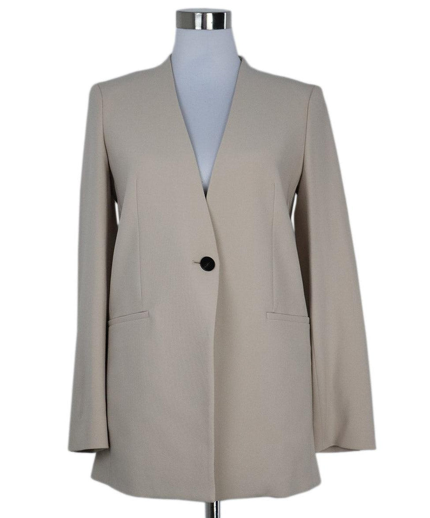 Theory Beige Crepe Blazer sz 2 - Michael's Consignment NYC