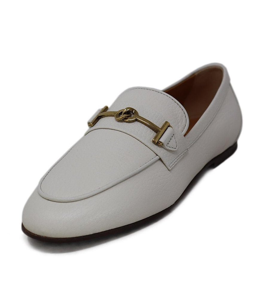 Tod's White Leather Loafers sz 8 - Michael's Consignment NYC