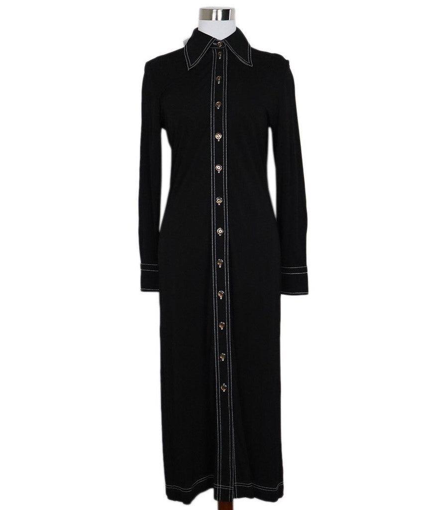 Tory Burch Black Jersey & White Stitching Dress sz 4 - Michael's Consignment NYC