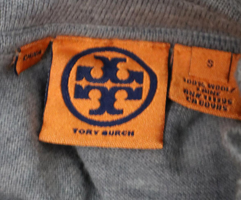 Tory Burch Grey Wool Ruffle Trim Sweater sz 4 - Michael's Consignment NYC