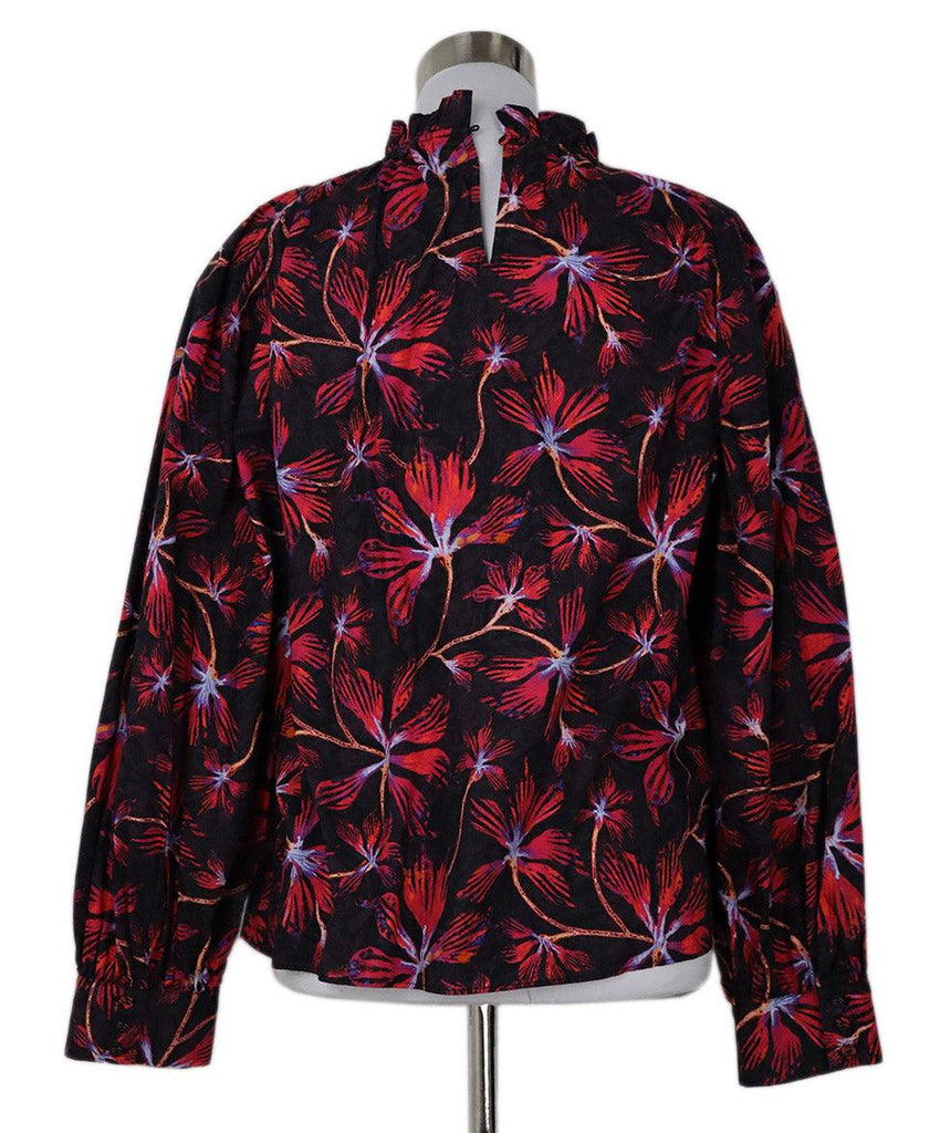 Ulla Johnson Black & Fuchsia Print Blouse sz 6 - Michael's Consignment NYC