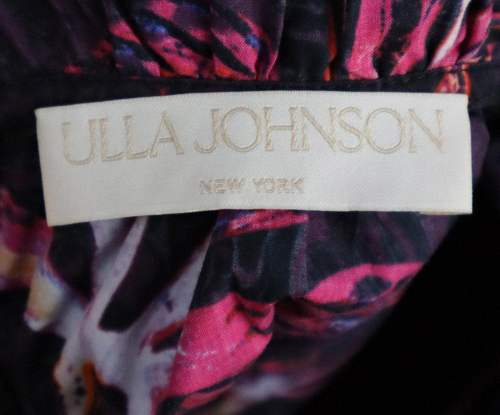 Ulla Johnson Black & Fuchsia Print Blouse sz 6 - Michael's Consignment NYC