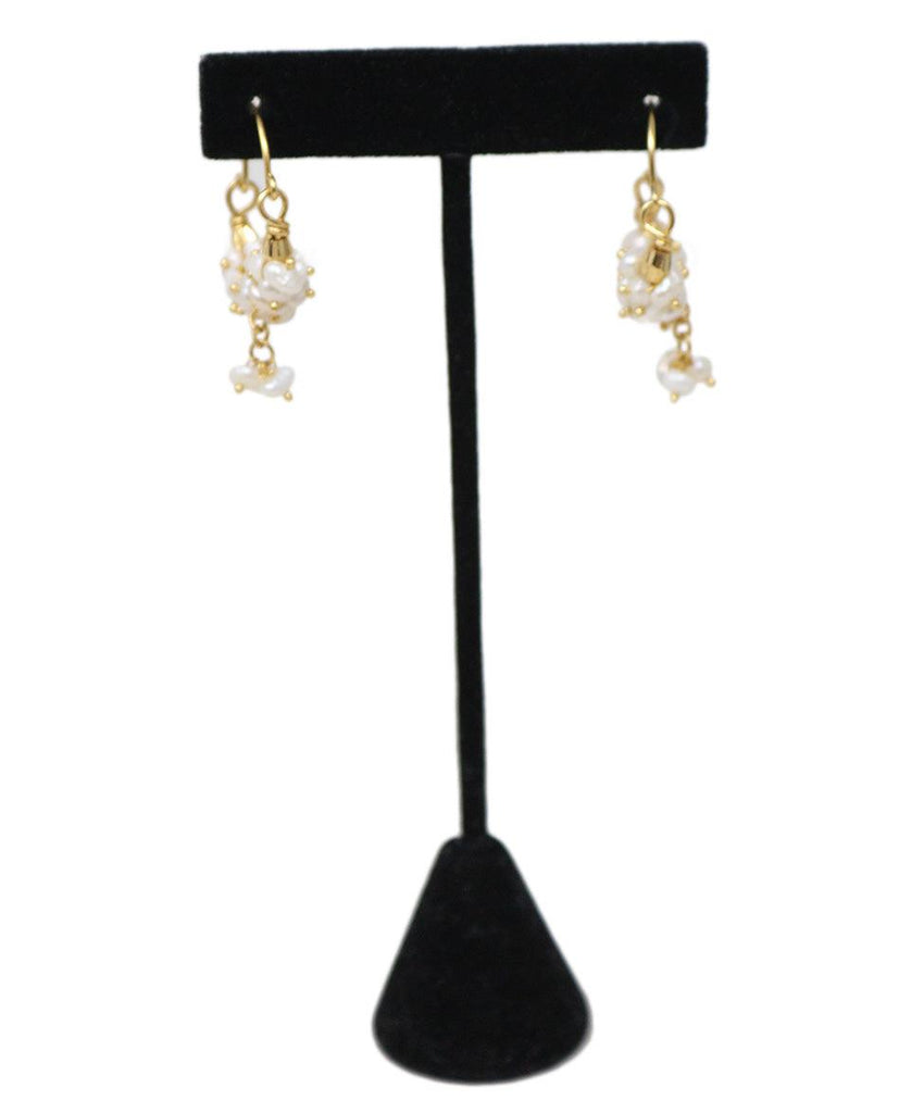Ulla Johnson Gold Pearl Earrings - Michael's Consignment NYC