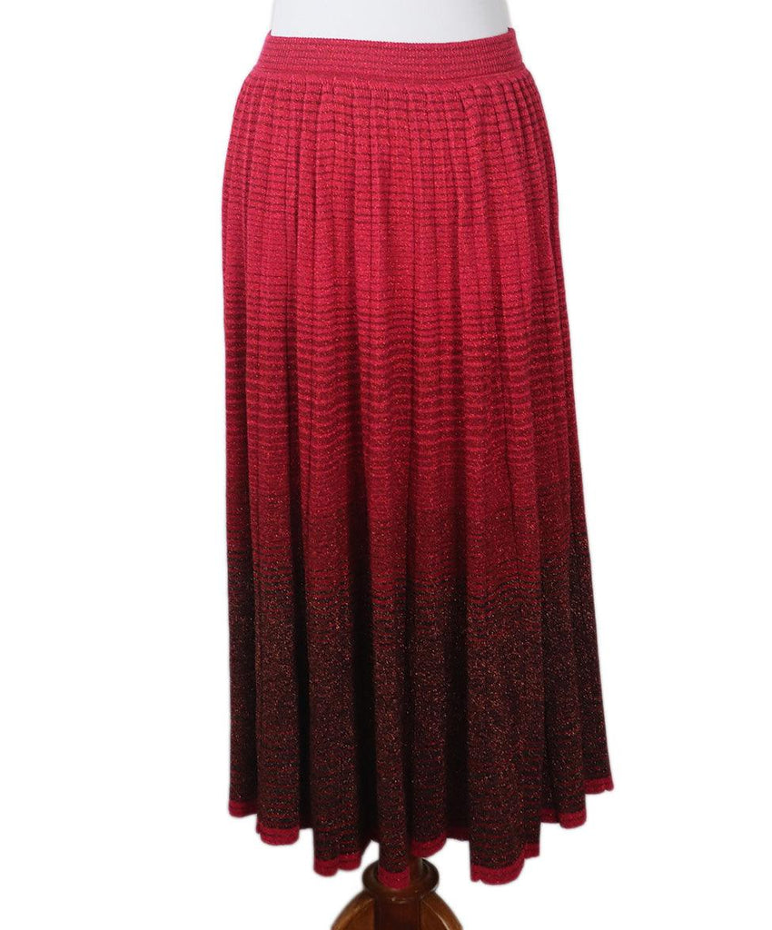 Ulla Johnson Pink Striped Lurex Skirt sz 6 - Michael's Consignment NYC