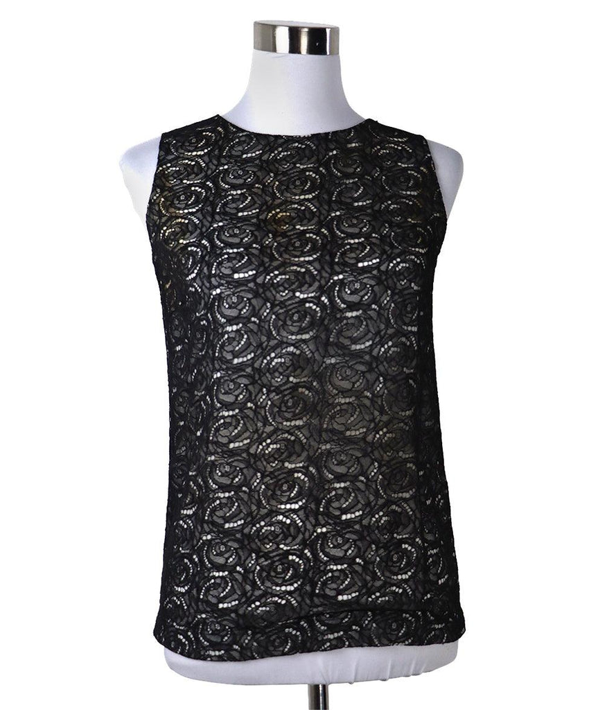 Valentino Black Lace Top sz 4 - Michael's Consignment NYC