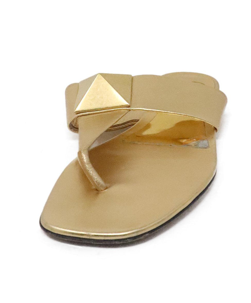 Valentino Gold Leather Sandals sz 7.5 - Michael's Consignment NYC