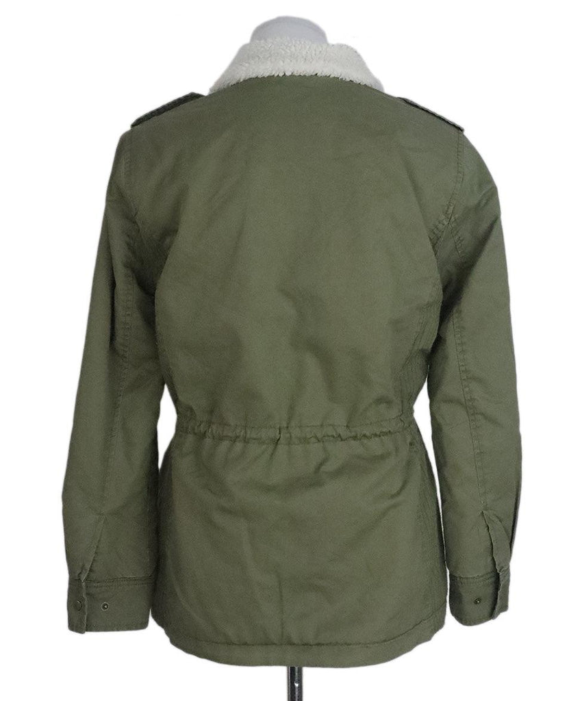 Velvet Olive Green Cotton Jacket w/ Faux Fur sz 2 - Michael's Consignment NYC