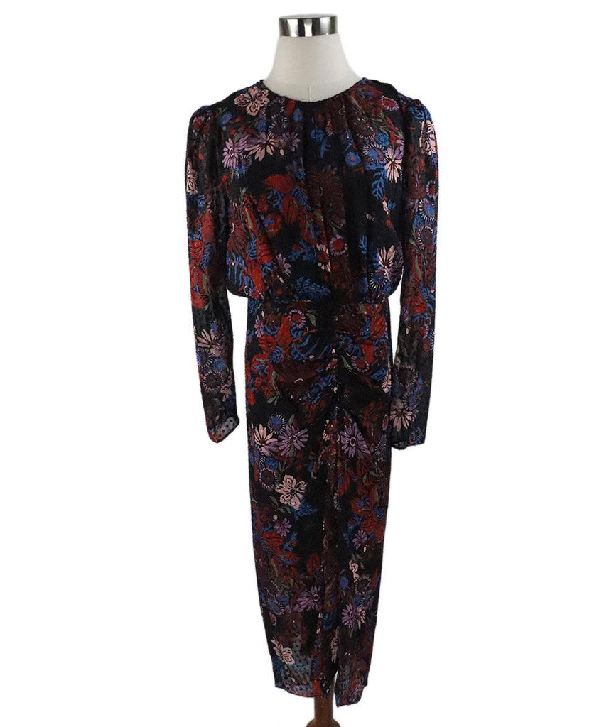 Veronica Beard Black Multicolor Silk & Rayon Dress sz 8 - Michael's Consignment NYC