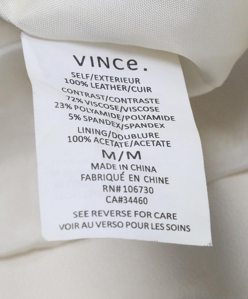 Vince White Leather Jacket sz 6 - Michael's Consignment NYC