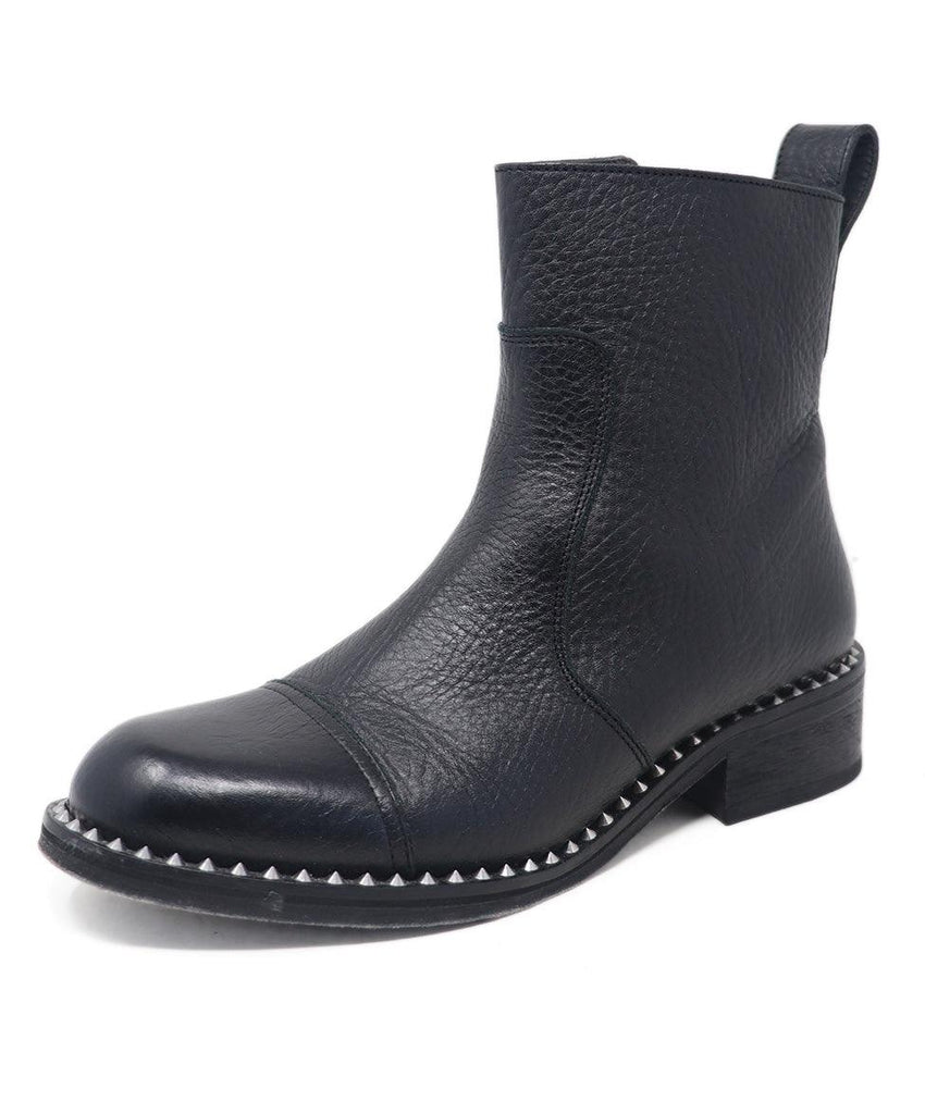 Zadig & Voltaire Black Leather Studded Booties sz 11 - Michael's Consignment NYC