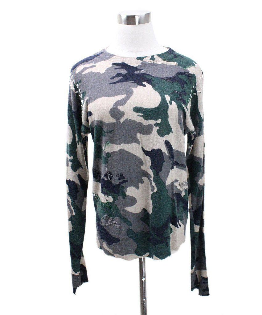 Zadig & Voltaire Camouflage Cashmere Sweater sz 6 - Michael's Consignment NYC