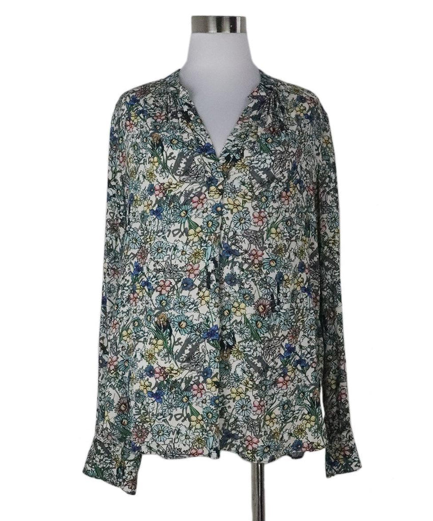 Zadig & Voltaire Multi Floral Print Blouse sz 4 - Michael's Consignment NYC